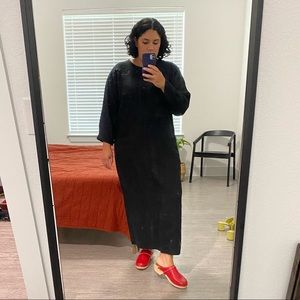 FLAX black linen dress